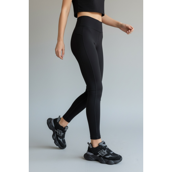 Γυναικεία Chunky Sneakers Μαύρο με Ανθρακί Λεπτομέρειες