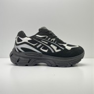 Chunky Sneakers Μαύρο Mesh με Metallic Silver