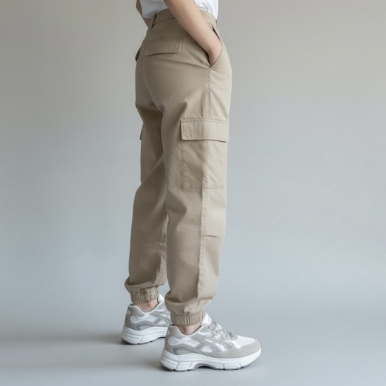 Chunky Sneakers Beige/Off-White με Suede Επενδύσεις & Mesh