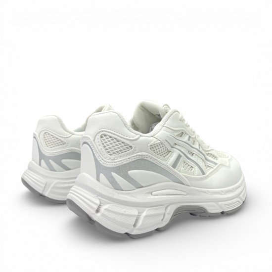 Γυναικεία Chunky Sneakers σε Λευκό/Ασημί