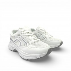 Γυναικεία Chunky Sneakers σε Λευκό/Ασημί