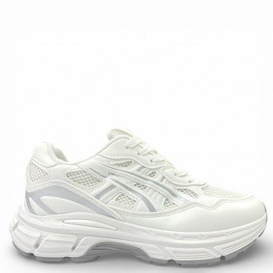 Γυναικεία Chunky Sneakers σε Λευκό/Ασημί