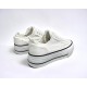 Low top canvas sneakers in White