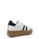 Sneakers Δίσολα με ρίγες σε Λευκό/Μαύρο