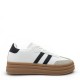 Sneakers Δίσολα με ρίγες σε Λευκό/Μαύρο