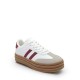 Sneakers Δίσολα με ρίγες σε Λευκό/Μπορντό