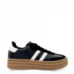 Sneakers Δίσολα με ρίγες σε Μαύρο
