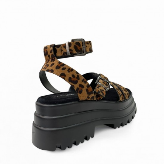 Σανδάλια Flatform σε Λεοπάρ