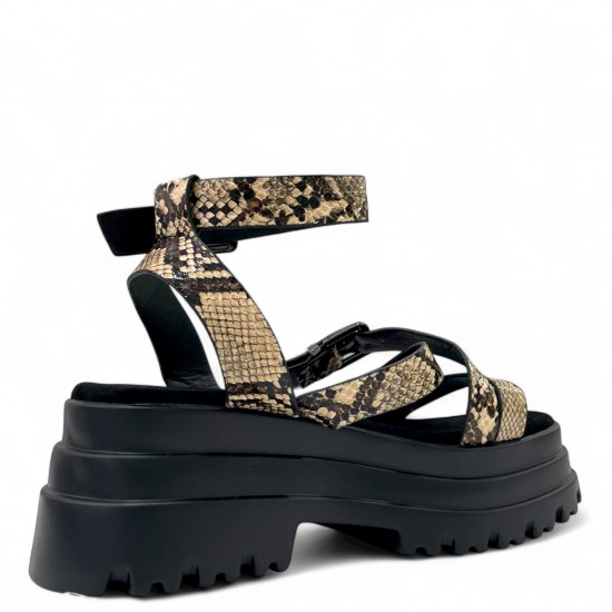 Σανδάλια Flatform σε Snakeprint