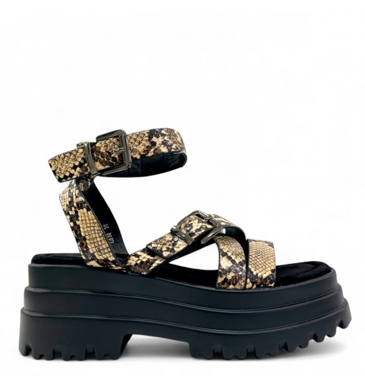Σανδάλια Flatform σε Snakeprint