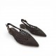Πλεκτές Slingback Μπαλαρίνες – Σκούρο Καφέ