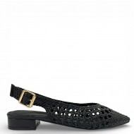 Πλεκτές Slingback Μπαλαρίνες – Μαύρο