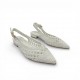 Πλεκτές Slingback Μπαλαρίνες – Λευκό