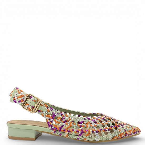 Πλεκτές Slingback Μπαλαρίνες – Πράσινο