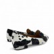 Μοκασίνια με ponyskin σε Μαύρο Cowprint