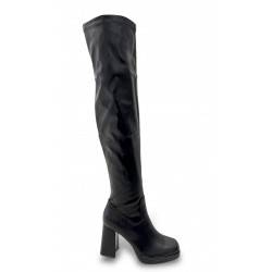 Over the knee stretch boots in Black