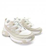 Sneakers με ελαστικά κορδόνια σε Μπέζ