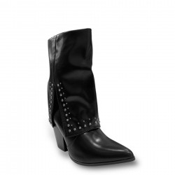 Black studded cowboy boots