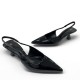 Μυτερές open heel γόβες σε Μαύρο 