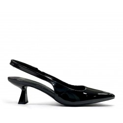 Μυτερές open heel γόβες σε Μαύρο 