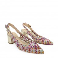 Woven pumps in Multicolor