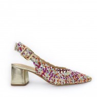 Woven pumps in Multicolor
