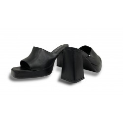 Platform Mules Black