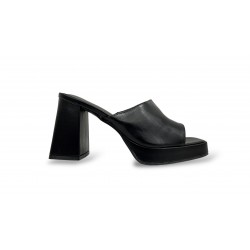 Platform Mules Black
