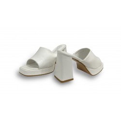 Platform Mules White