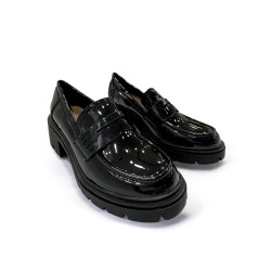 Black Patent leather Chunky Loafers 