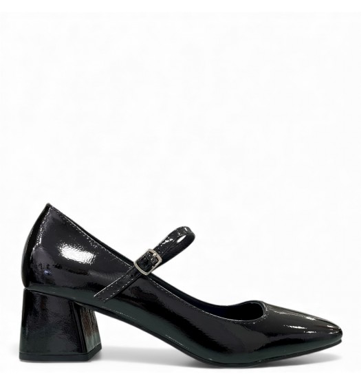 Γόβες Mary Jane Λουστρίνι Μαύρο