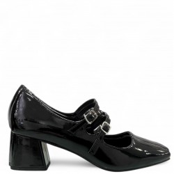Λουστρίνι Γόβα Mary Jane-Μαύρο