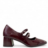 Λουστρίνι Γόβα Mary Jane-Μπορντό