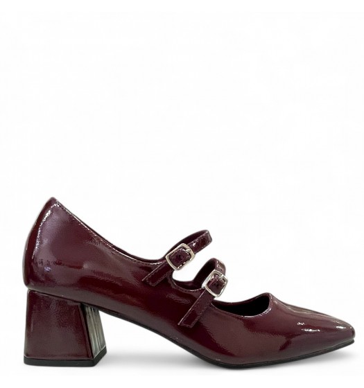 Λουστρίνι Γόβα Mary Jane-Μπορντό