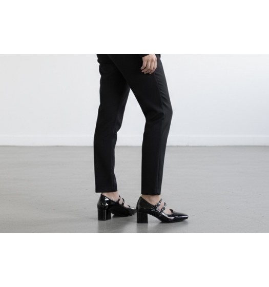 Λουστρίνι Γόβα Mary Jane-Μαύρο