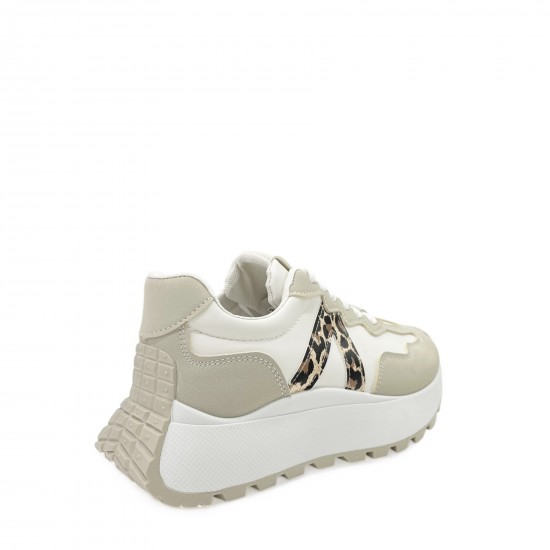 Sneakers με συνδυασμό χρωμάτων σε Μπέζ