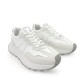 Sneakers με συνδυασμό χρωμάτων Λευκό/Ασημί