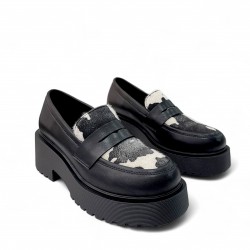 Loafers Δίσολα με Cow Pony Skin