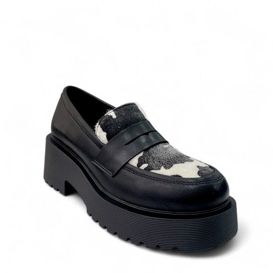 Loafers Δίσολα με Cow Pony Skin