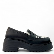Loafers Δίσολα με Cow Pony Skin