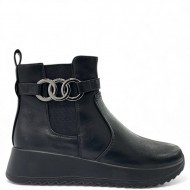 Κλασικό Μαύρο Μποτάκι με Φλις Επένδυση & Αναπαυτική Πλατφόρμα