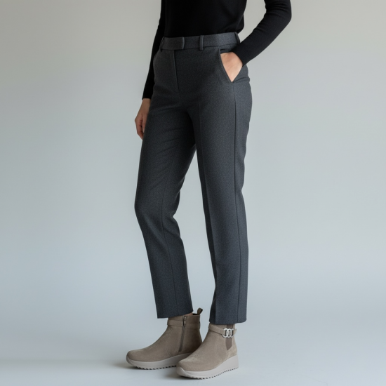 Μποτάκι Suede Taupe με Πλατφόρμα & Ασημένια Αγκράφα