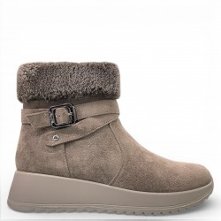 Μπέζ Μποτάκι με Γούνα & Αναπαυτική Πλατφόρμα