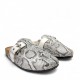 Clogs suede με τοκά σε Snakeprint