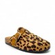 Clogs suede με τοκά σε Λεοπάρ