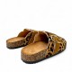 Clogs suede με τοκά σε Λεοπάρ