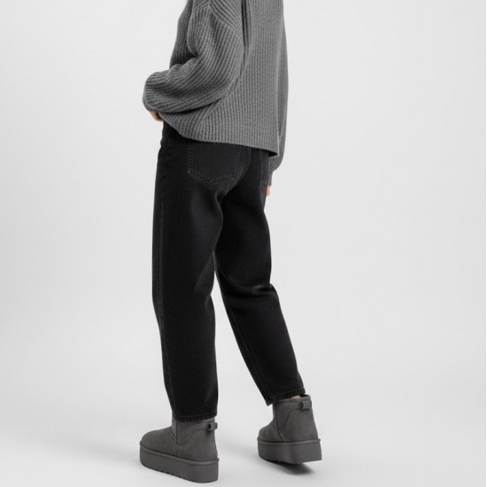 Μποτάκια δίσολα με γούνα Γκρί