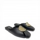 Γυναικεία Mules με Golden Ornament - Μαύρο