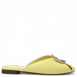 Γυναικεία Mules με Golden Ornament - Κίτρινο