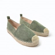 Flat Espadrilles in Green